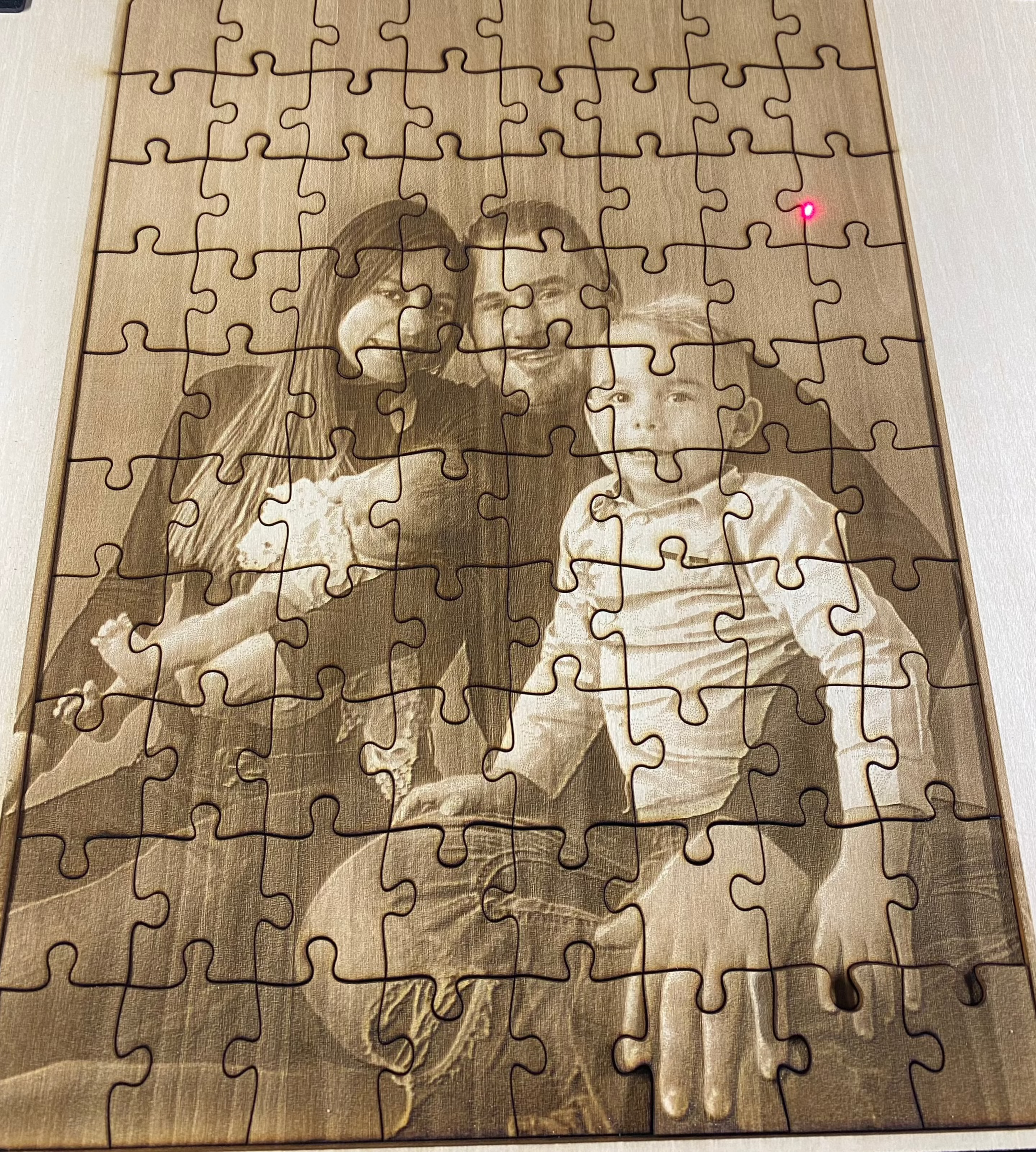 Puzzle photo gravé