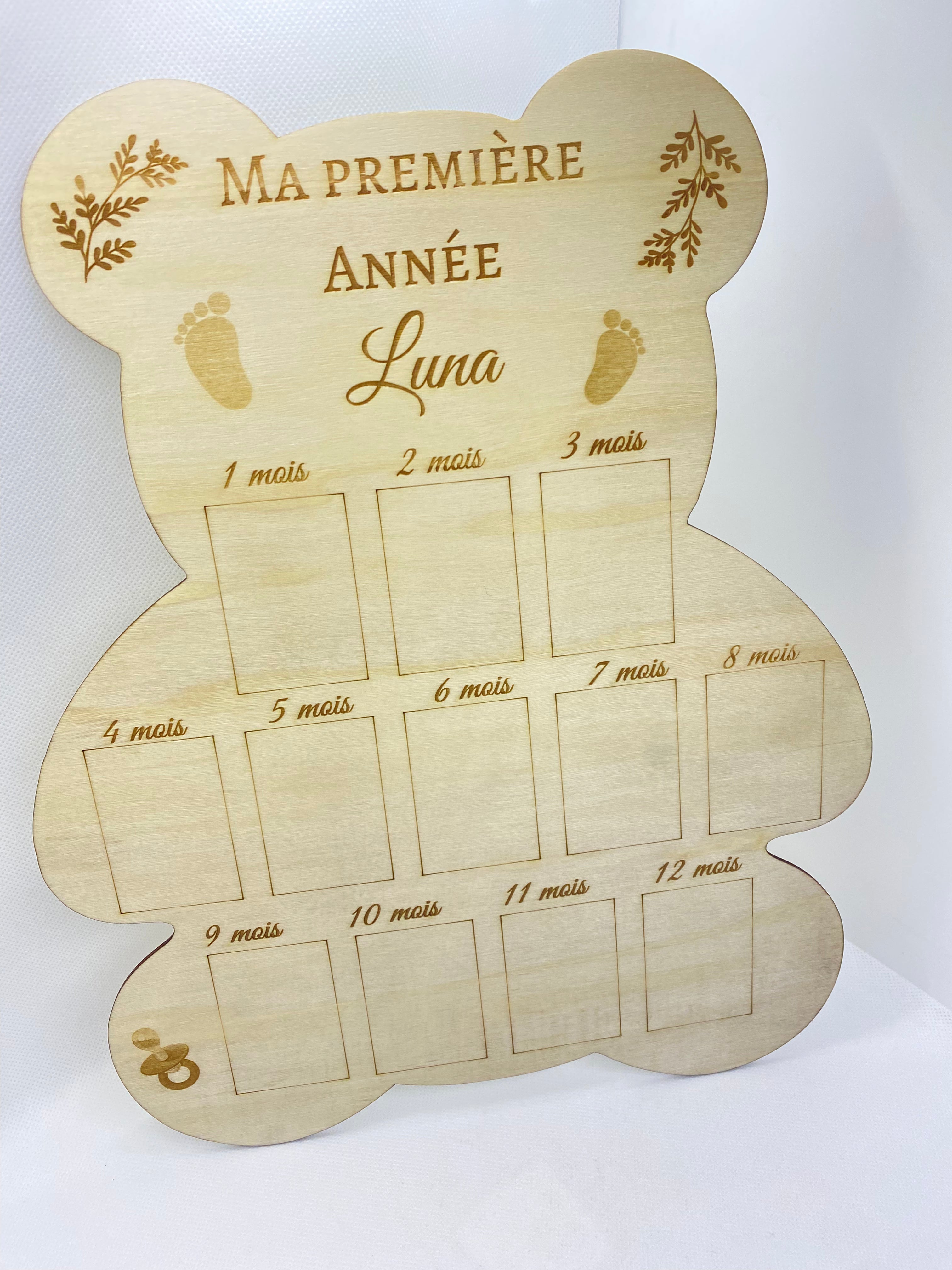 Panneau photo "Ma première année" 30x37cm