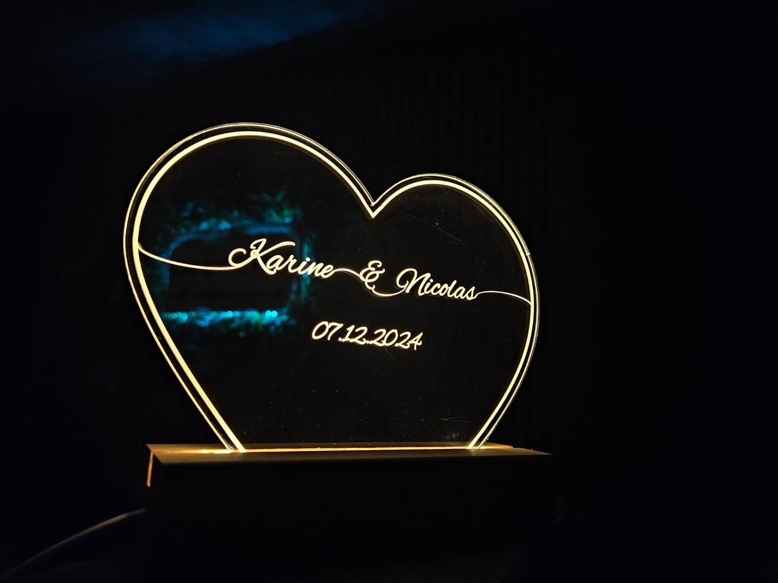 Lampe led coeur