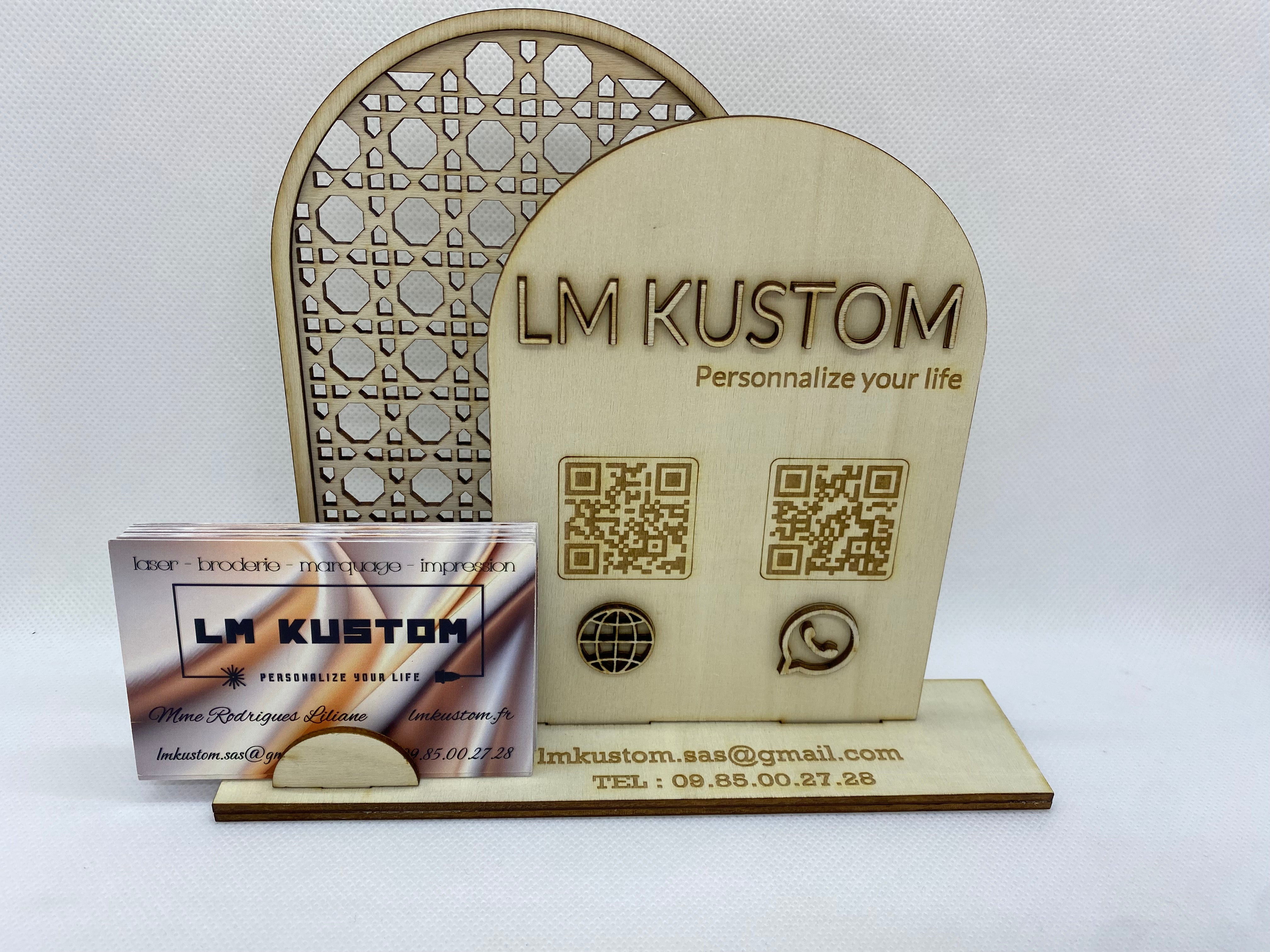 Présentoir carte de visite + QR Code