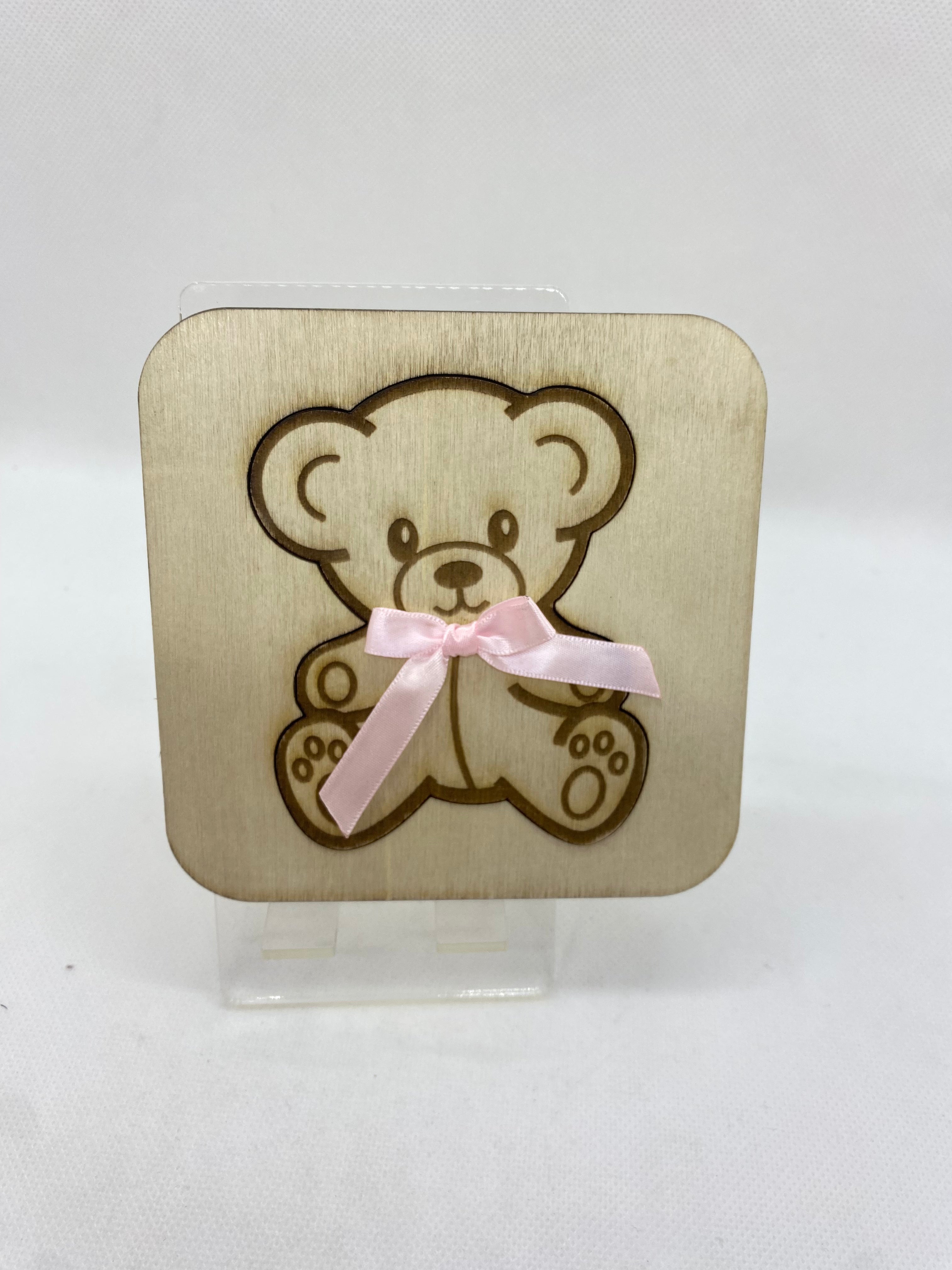 Carte en bois invitation/annonce