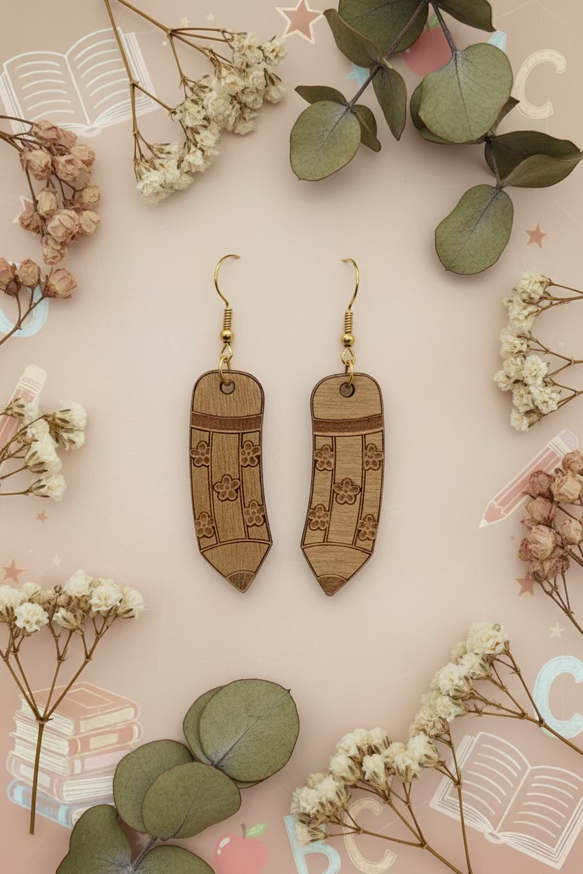 Boucles d'oreille en bois