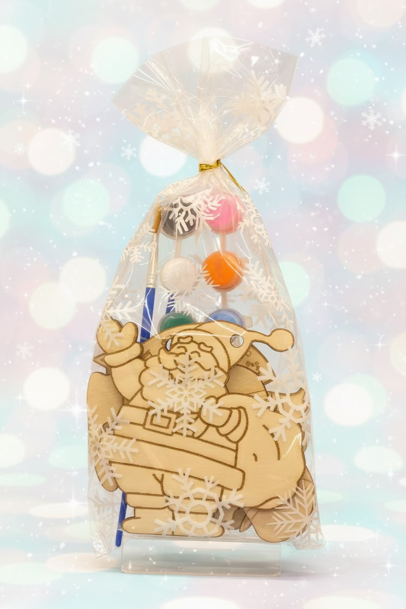 Kit de coloriage peinture en bois Noël