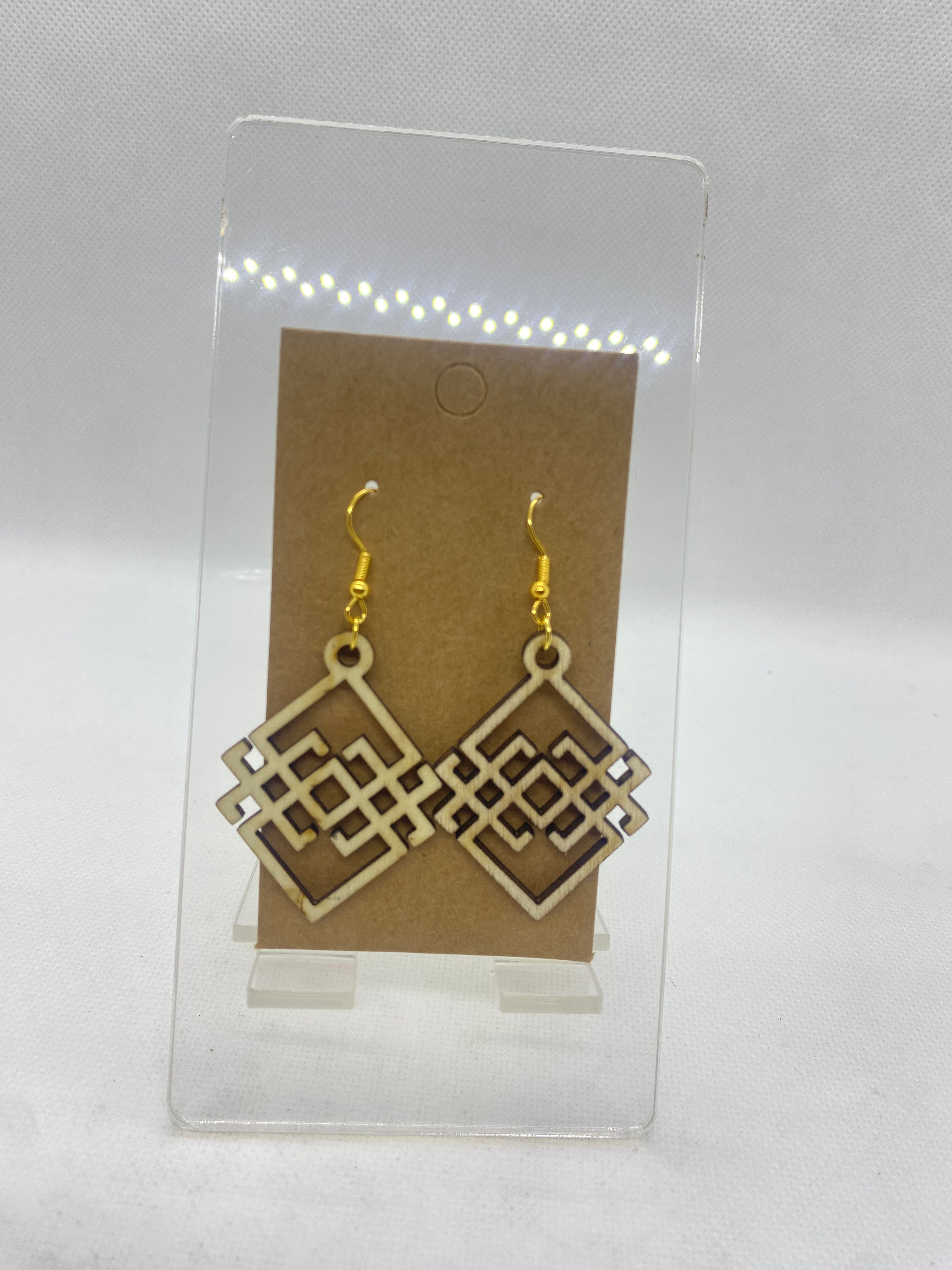 Boucles d'oreille en bois